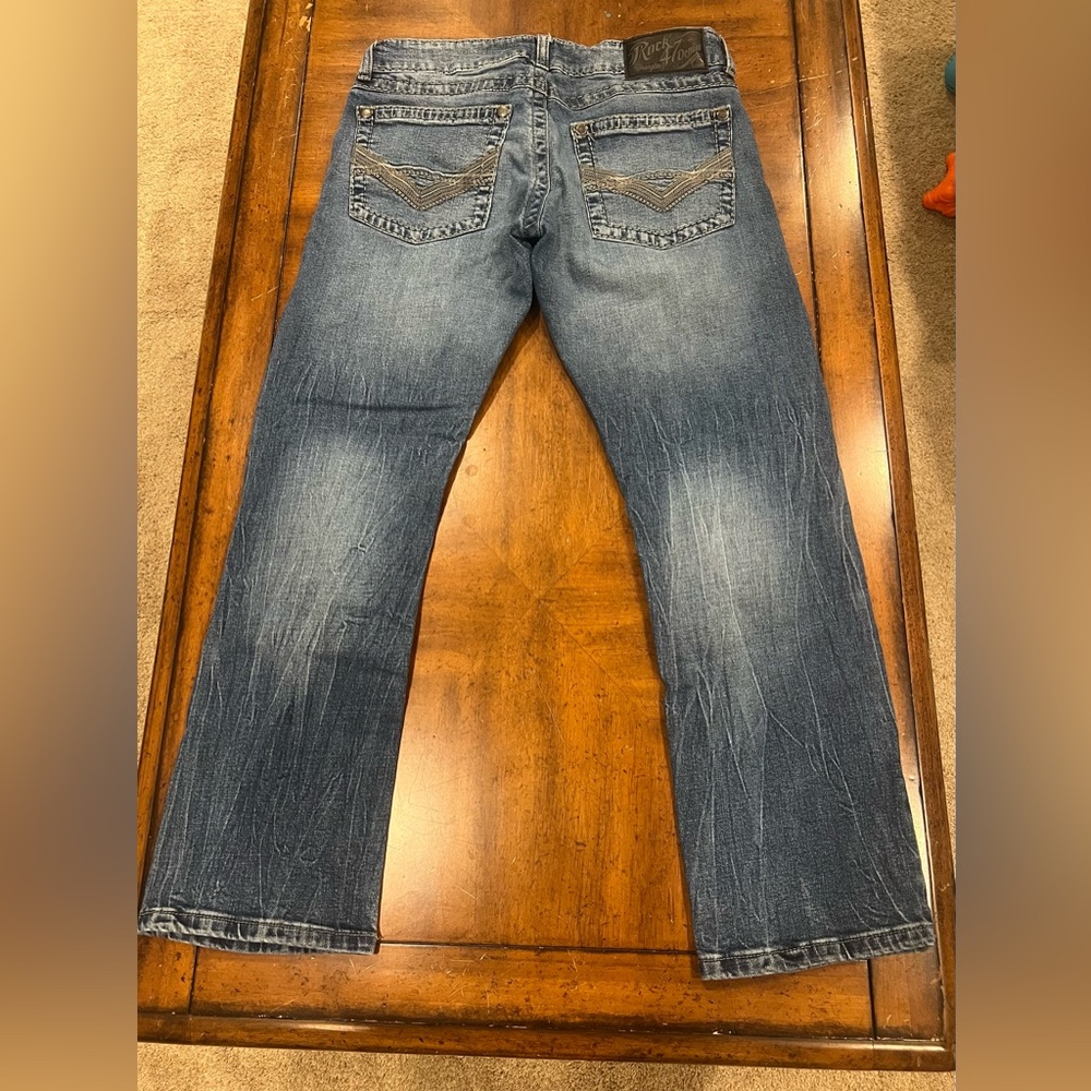 Men's Rock 47 By Wrangler Slim Straight Stretch Denim Jeans